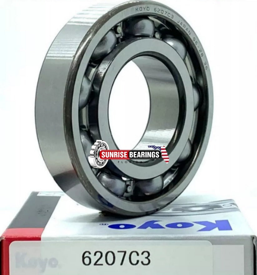 KOYO Japan 6207 C3 Ball Bearing, Metal Shielded, OPEN ONE SIDE 35x72x17 mm