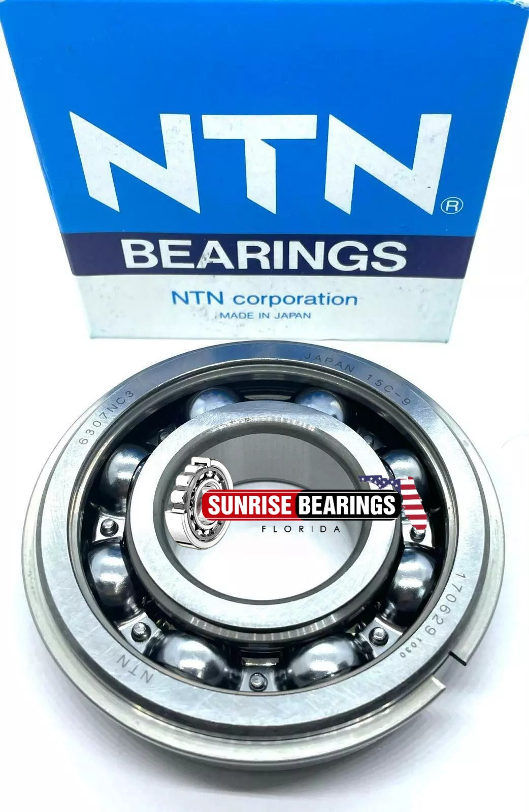 NTN  Japan 6307 Z Nr C3 Ball Bearing, Metal Shielded+Snap Ring 35X80X21 mm