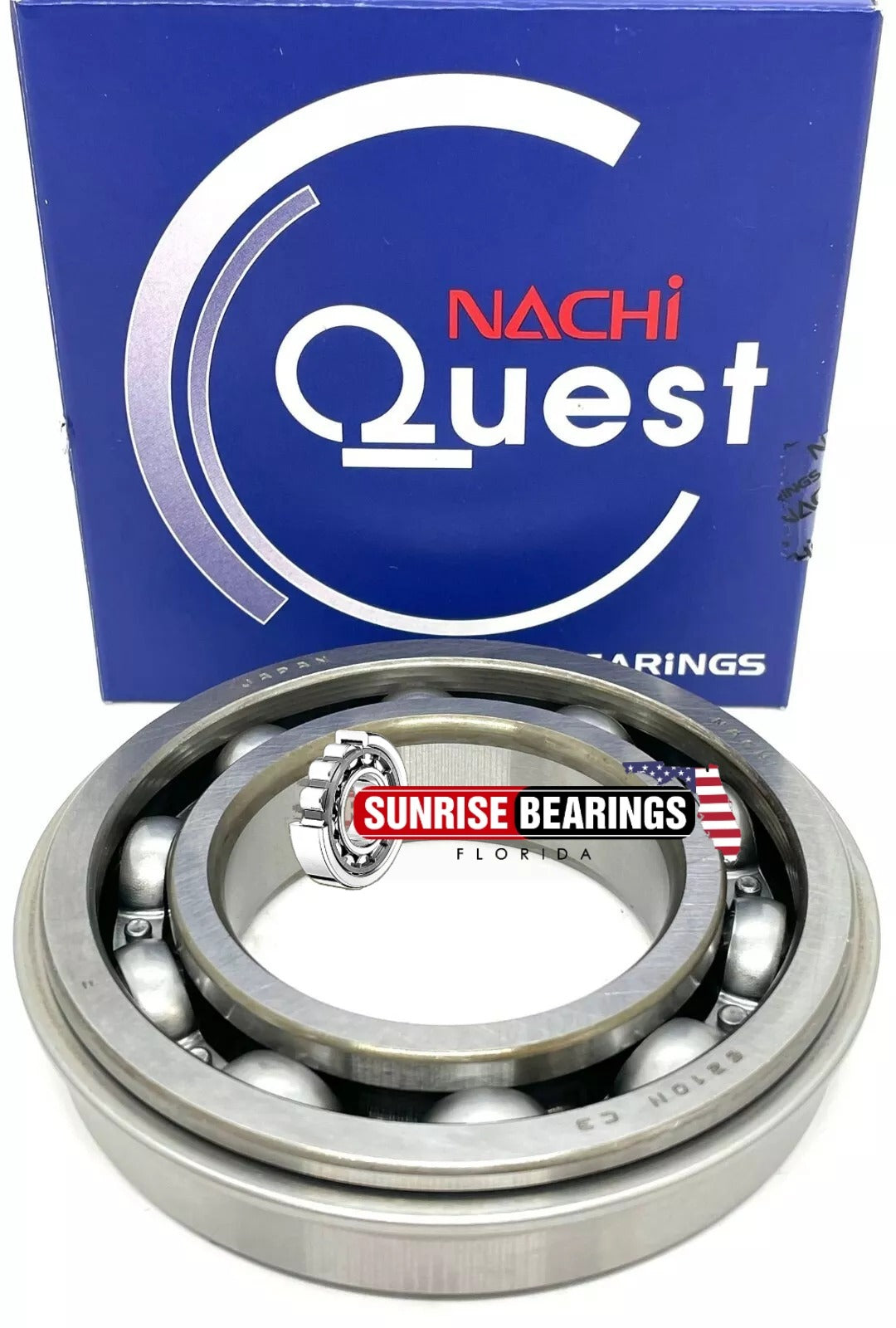 NACHI JAPAN 6210 NR BALL BEARING, OPEN TYPE, NO SEALS + SNAP RING 50x90x20 mm