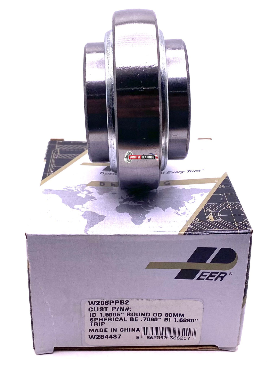 PEER W208PP B2 Bearing for Housing DS208TT2A, 2AC08-1-1/2 AW20540 87446550 1.1/2