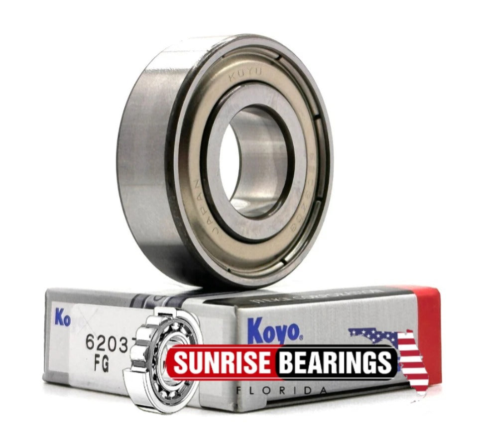 KOYO Japan 6203 ZZ C3 Deep Groove Ball Bearing, Metal Shielded 17x40x12 mm