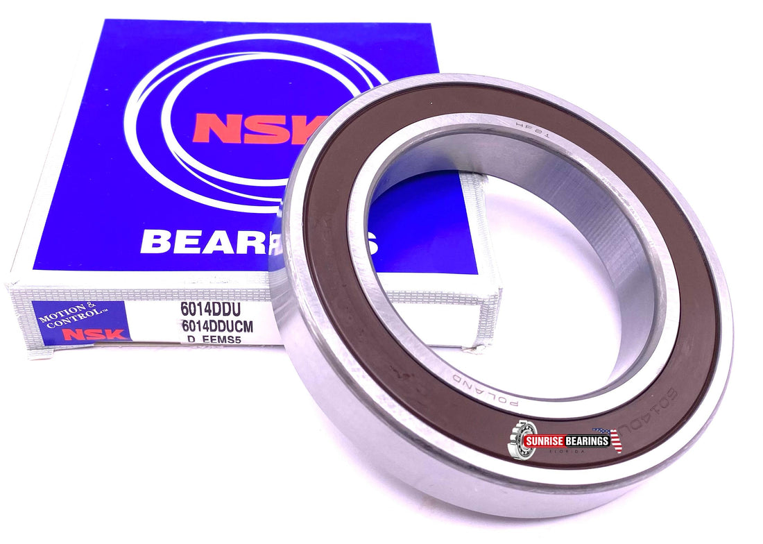 NSK 6014 DDU Deep Groove Ball Bearing, Rubber Sealed 6014 2RS 70x110x20 mm