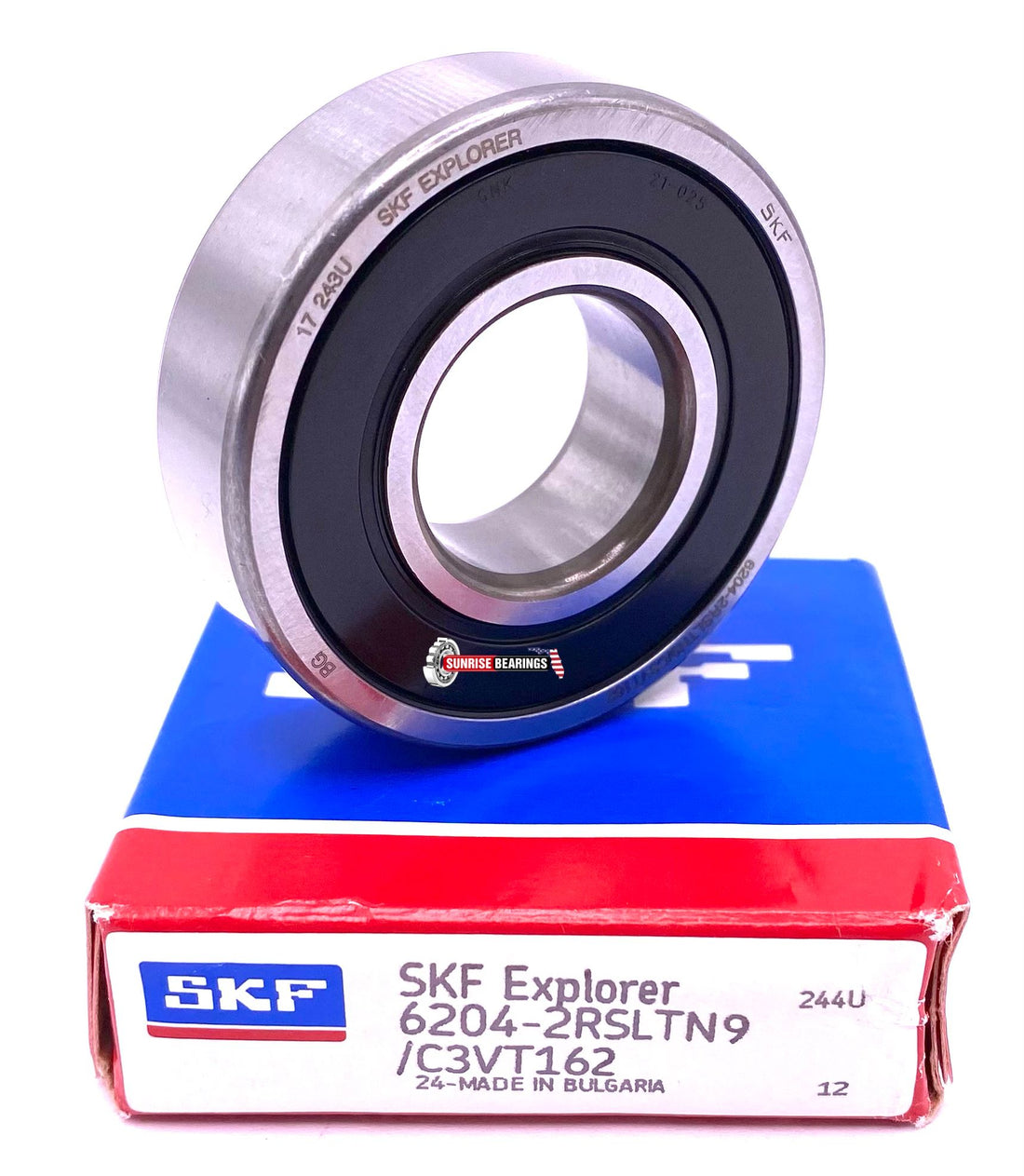 SKF 6204 2RSL TN9/C3 VT162 Deep Groove Ball Bearing, Rubber Sealed 20x47x14 mm
