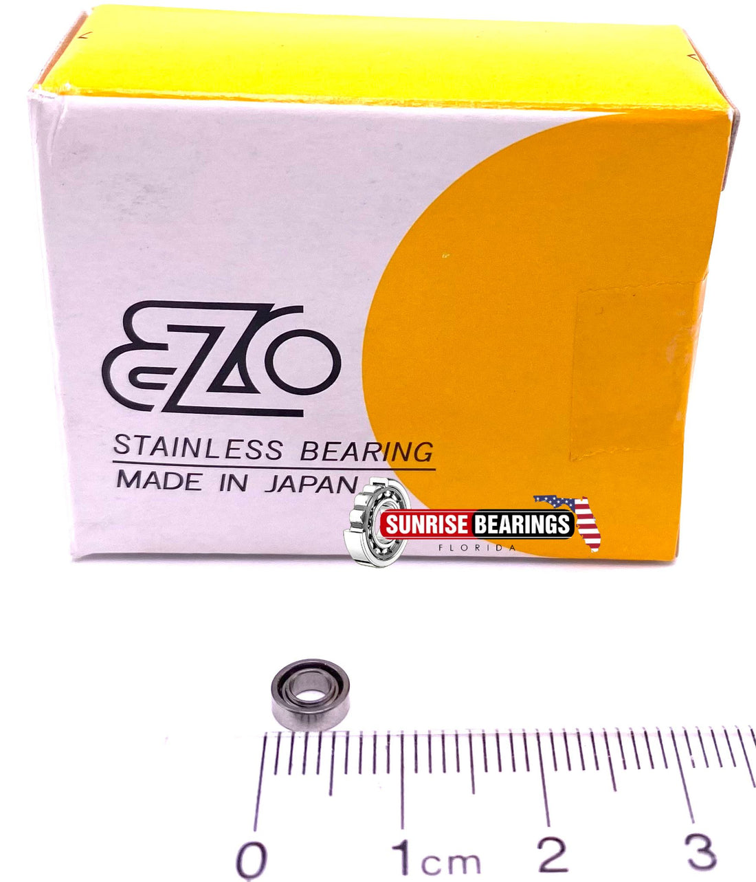 EZO Japan MR63 Deep Groove Miniature Ball Bearing, Open, No seals 3x6x2 mm