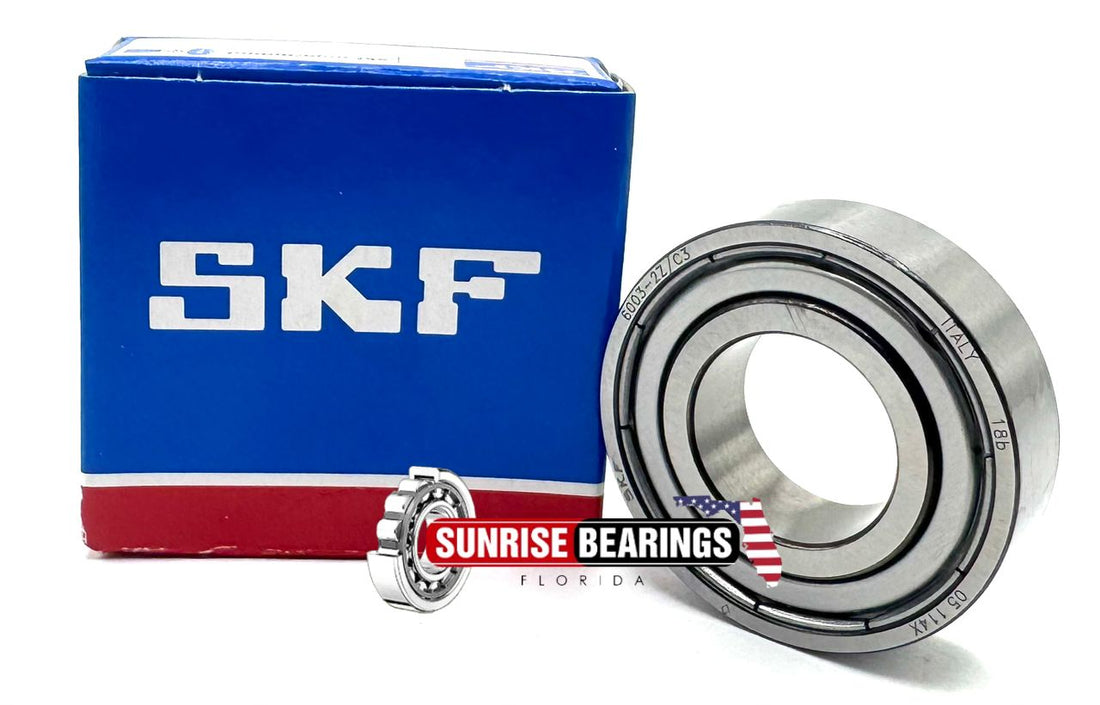 SKF  6003  ZZ C3 Deep Groove Ball Bearing, Metal Shielded 17x35x10 mm