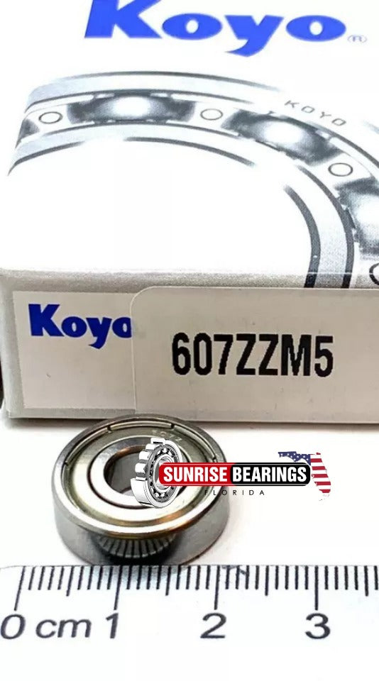 KOYO 607 ZZ Deep Groove Ball Bearing, Metal Shielded 7x19x6 mm