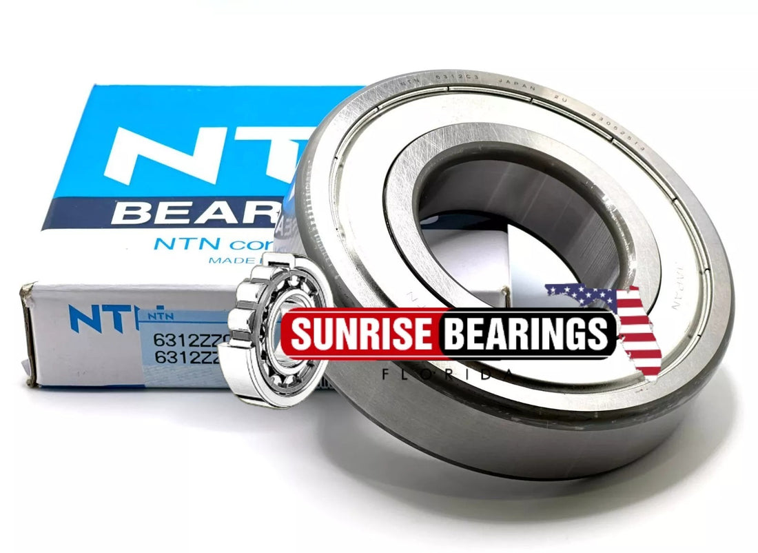 NTN 6312 ZZ C3/5K BALL BEARING, METAL SHIELDED 60x130x31 mm