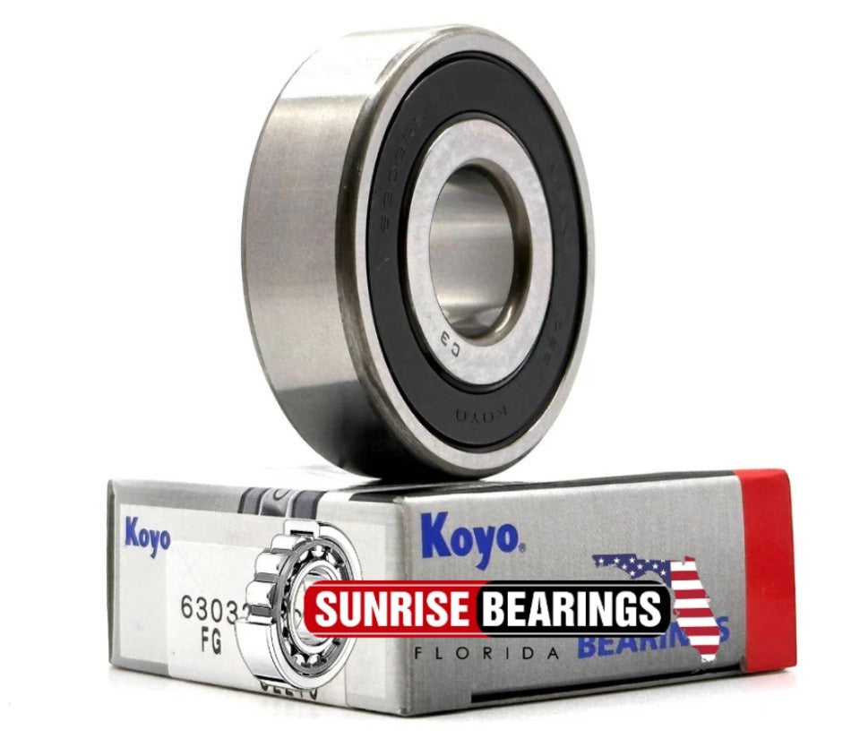 KOYO Japan 6303 2RS C3 Deep Groove Ball Bearing, Rubber Sealed 17x47x14 mm