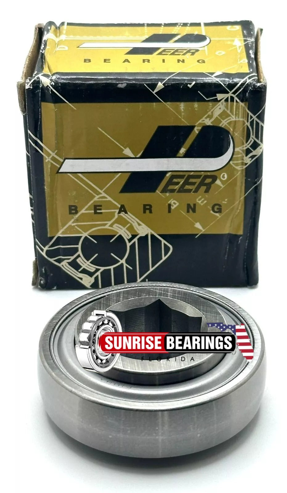 Peer 206Krr B6 Bearing For Housing 1' hex bore