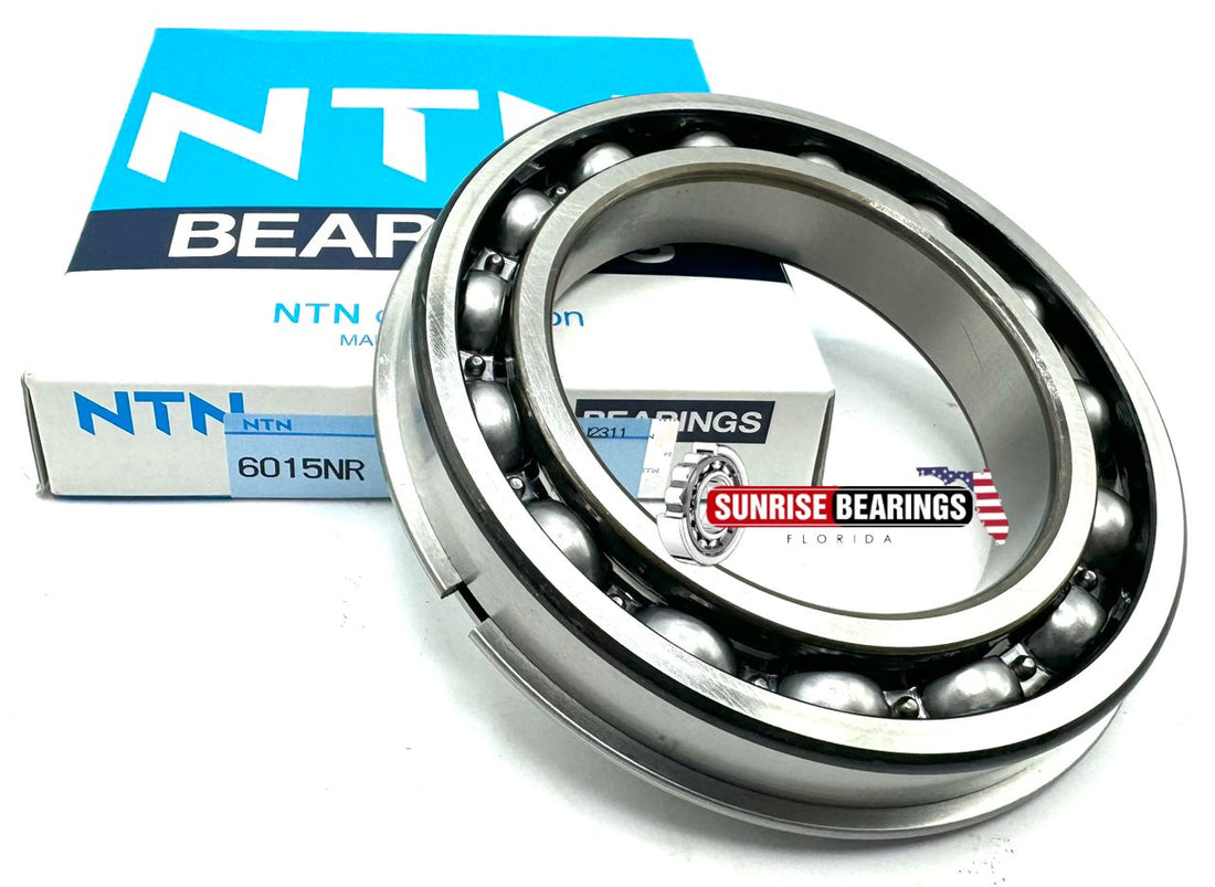 NTN 6015 NR DEEP GROOVE BALL BEARING, OPEN TYPE + SNAP RING 75x115x20 mm