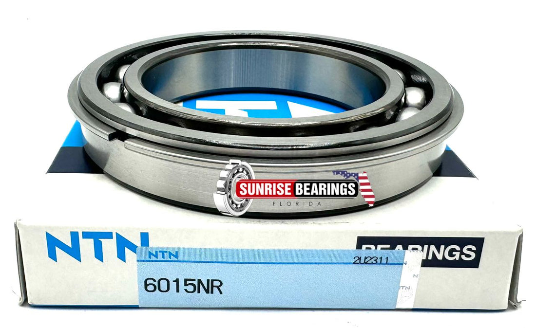 NTN 6015 NR DEEP GROOVE BALL BEARING, OPEN TYPE + SNAP RING 75x115x20 mm