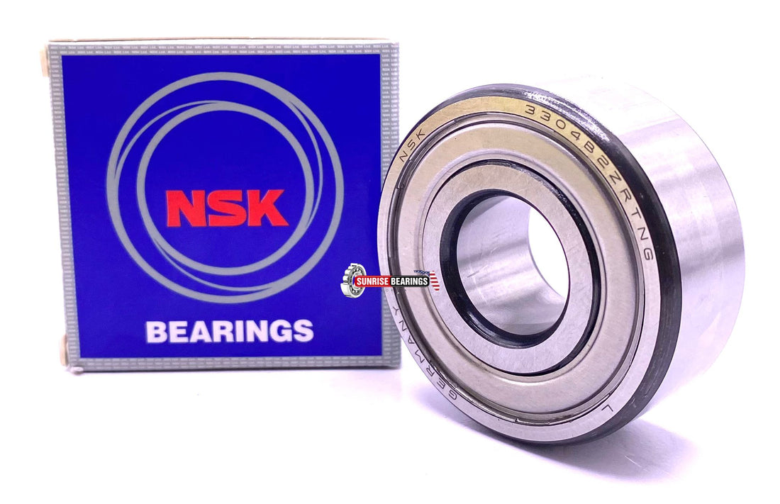 NSK 3304 B 2ZR TNG Angular Contact Ball Bearing, Metal Shielded 20x52x22.2 mm