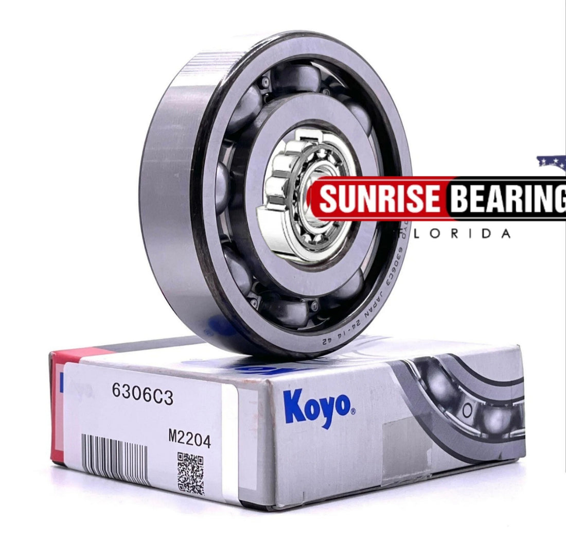KOYO Japan 6306 C3Deep Groove Ball Bearing, OPEN Type, No Seals 30x72x19 mm