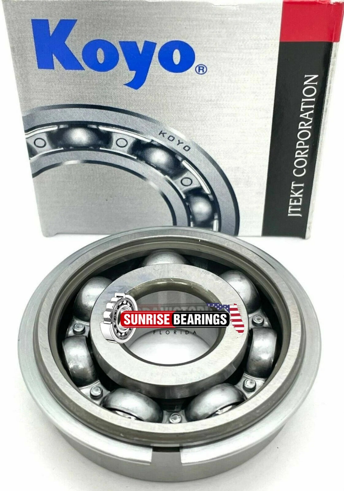 KOYO Japan 6303 ZNR Deep Groove Ball Bearing Open type ,One Side + Snap Ring 17x47x14 mm