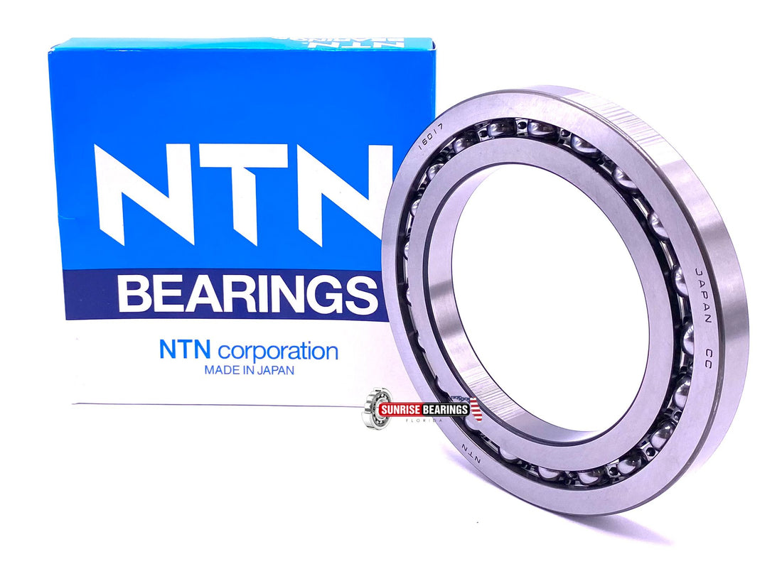 NTN 16017 Deep Groove Ball Bearing, Open Type, No Seals 85x130x14 mm