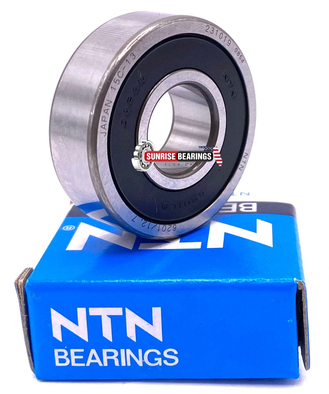 NTN JAPAN 6201 LLB 12.7 BALL BEARING, RUBBER SEALED 6201 2RS 1/2" 12.7x32x10 mm