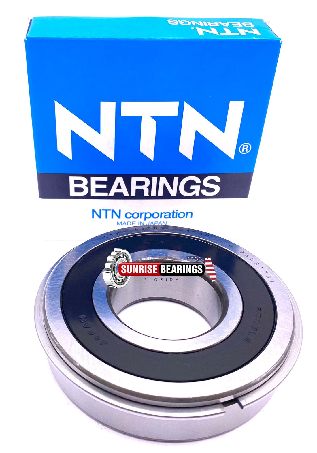 Ntn Japan 6308Llb Nr Ball Bearing Non Contact Rubber Sealed+Snap Ring 40X90X23 mm