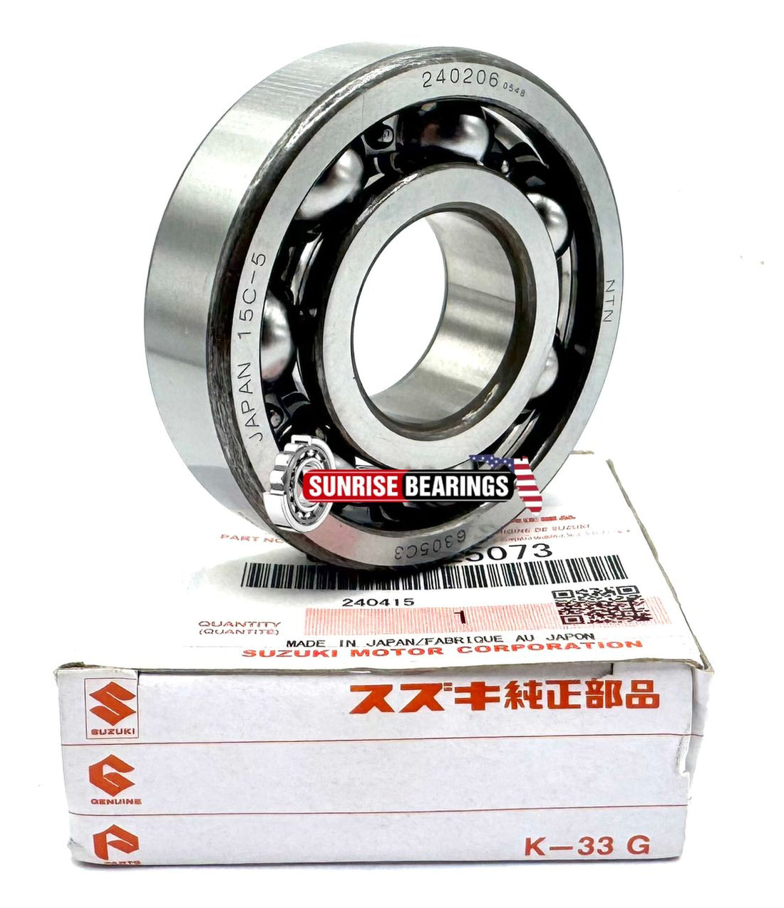 SUZUKI 09262-25073 Ball Bearing, Center Shaft Rh 08113-63050 25x62x17 mm