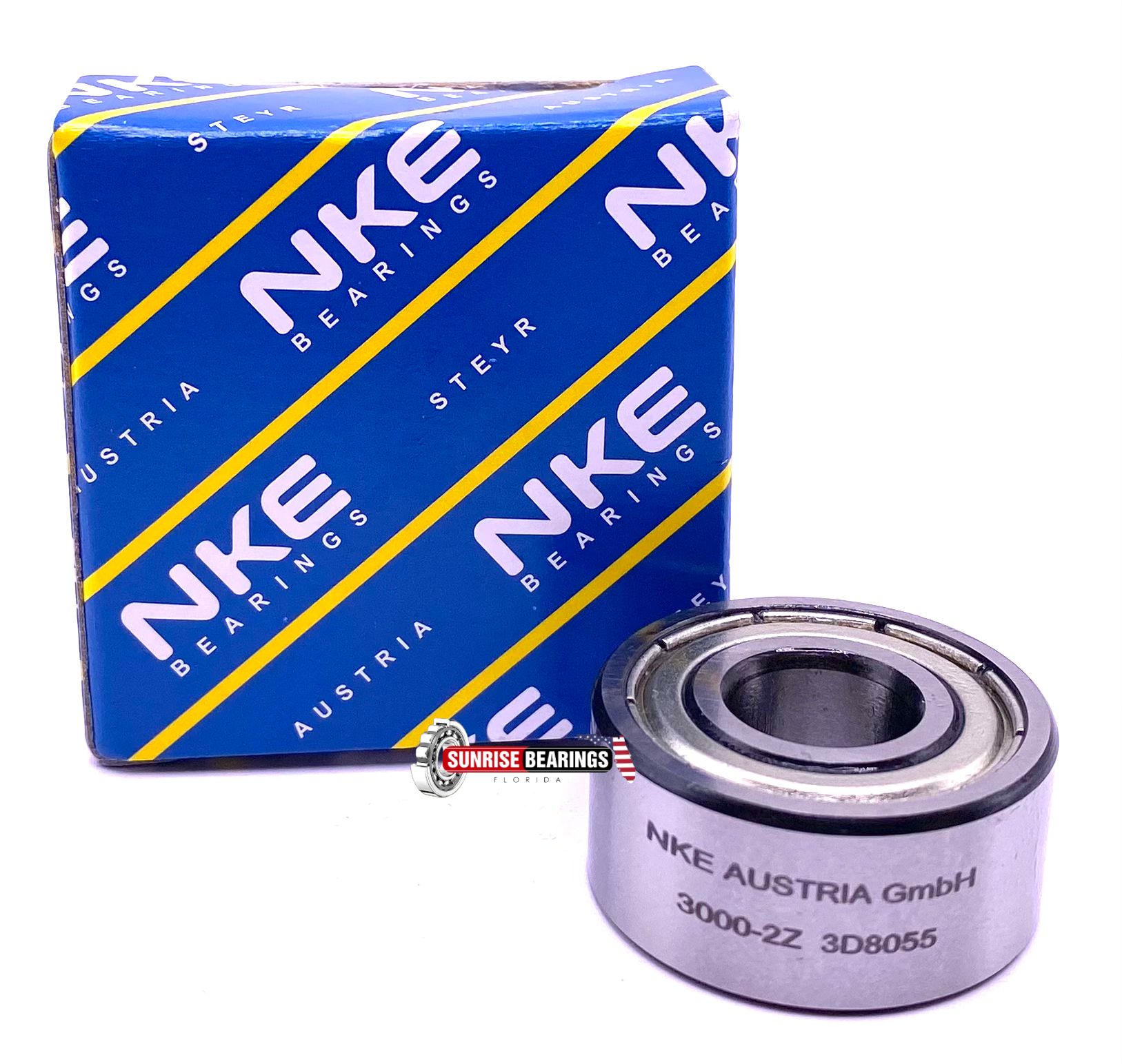 NKE 3000 ZZ Double Row Angular Contact Ball Bearing, Metal