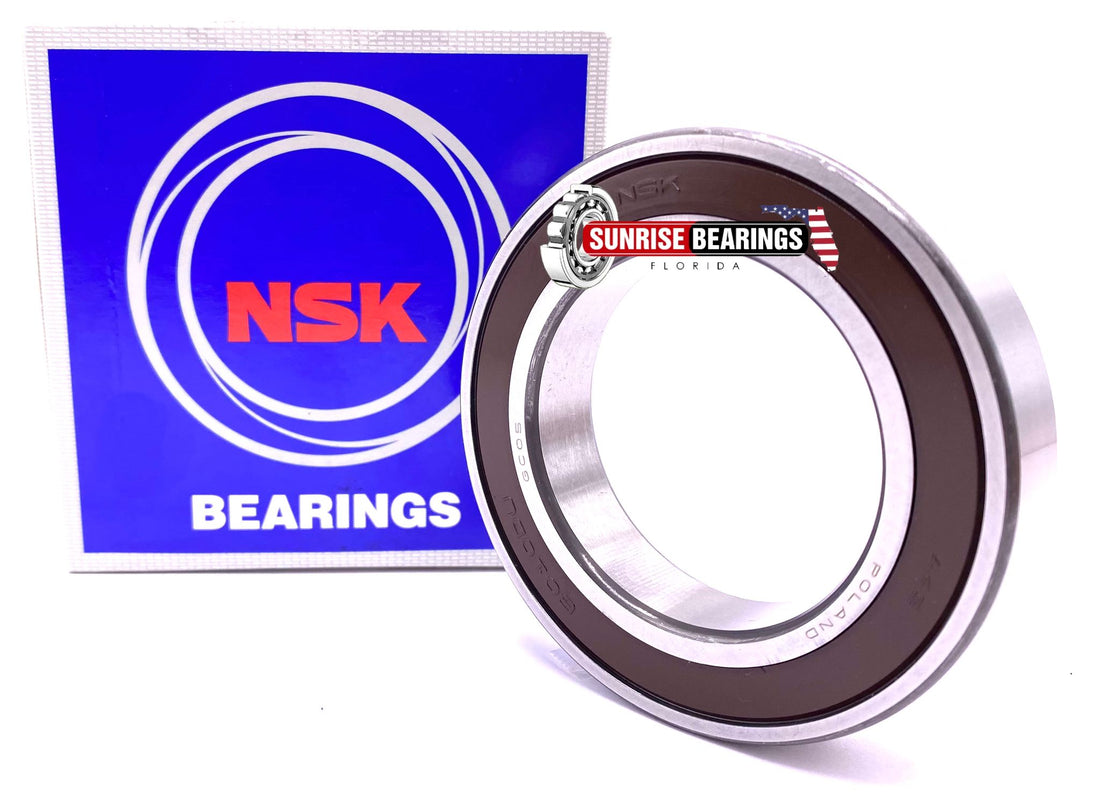 NSK 6010 Ddu C3 Deep Groove Ball Bearing, Rubber Sealed 6010-2Rs 50X80X16 mm