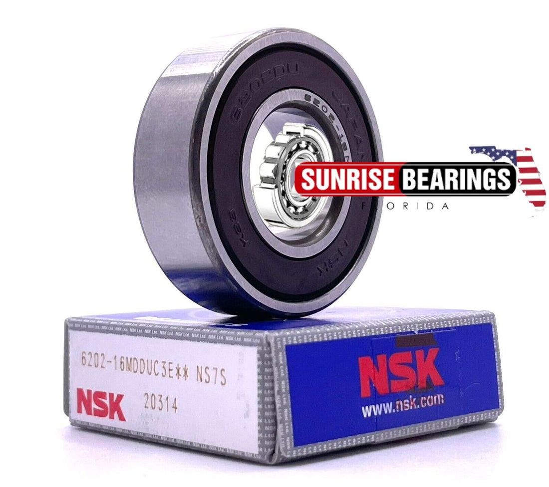 NSK 6202-16 DDU 6202-2RS Rodamiento de bolas sellado de alta calidad con diámetro interior de 16 mm, 16 x 35 x 11 mm