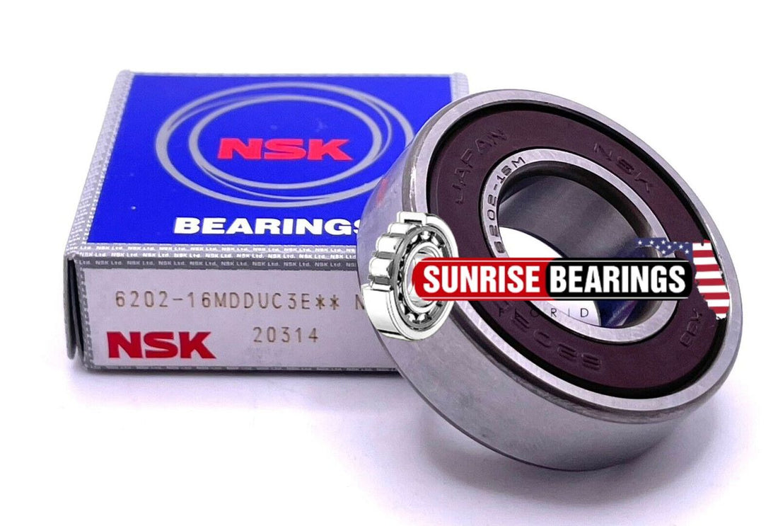 NSK 6202-16 DDU 6202-2RS Rodamiento de bolas sellado de alta calidad con diámetro interior de 16 mm, 16 x 35 x 11 mm