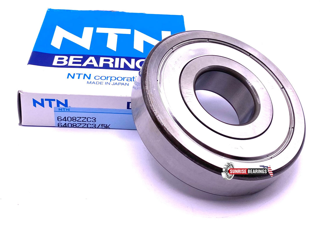 NTN 6408 ZZ C3/5K Deep Groove Ball Bearing, Metal Shielded 40x110x27 mm