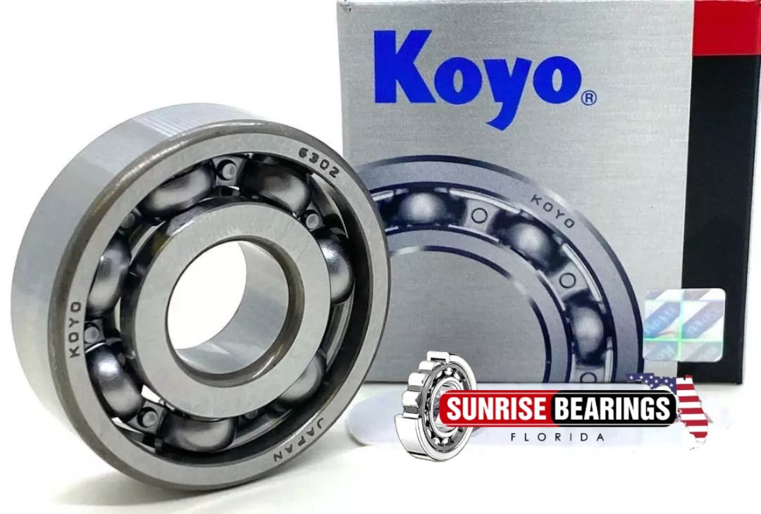 KOYO Japan 6302 C3 Deep Groove Ball Bearing, Open Type, No Seals 15x42x13 mm