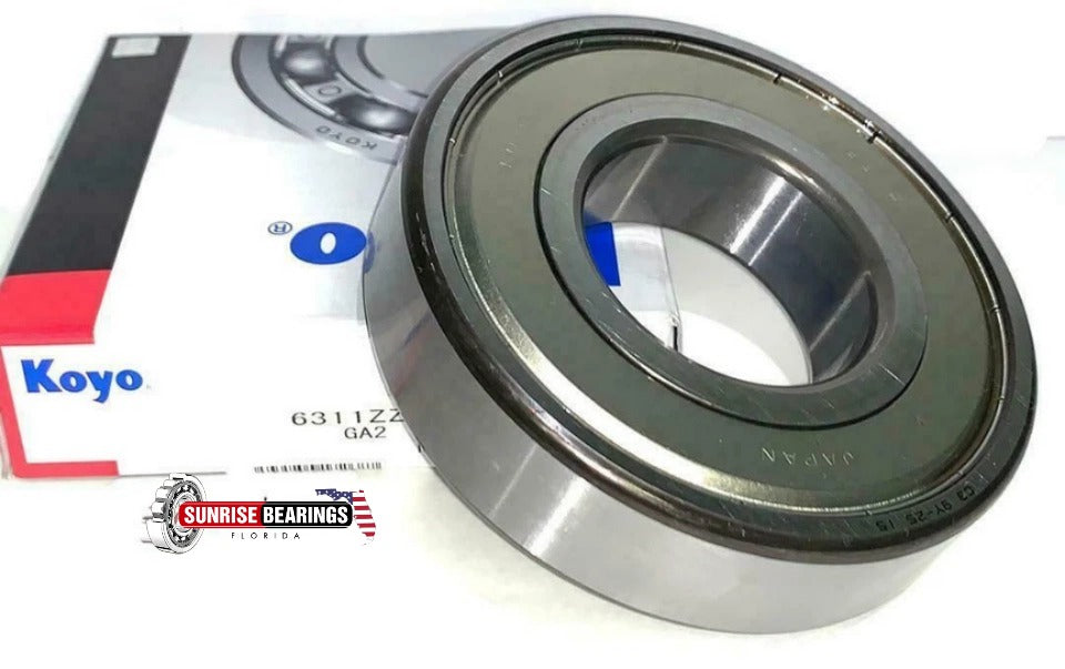 KOYO Japan 6311 ZZ Deep Groove Ball Bearing, Metal Shielded 55x120x29 mm