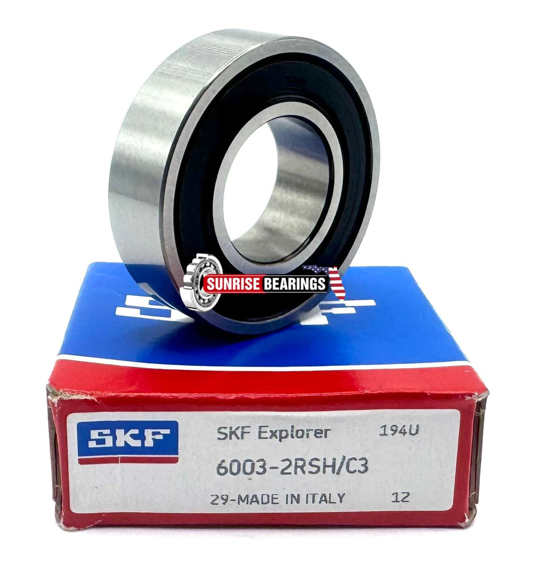 SKF Italy  6003 2RSH C3 Deep Groove Ball Bearing, Rubber Sealed 17x35x10 mm
