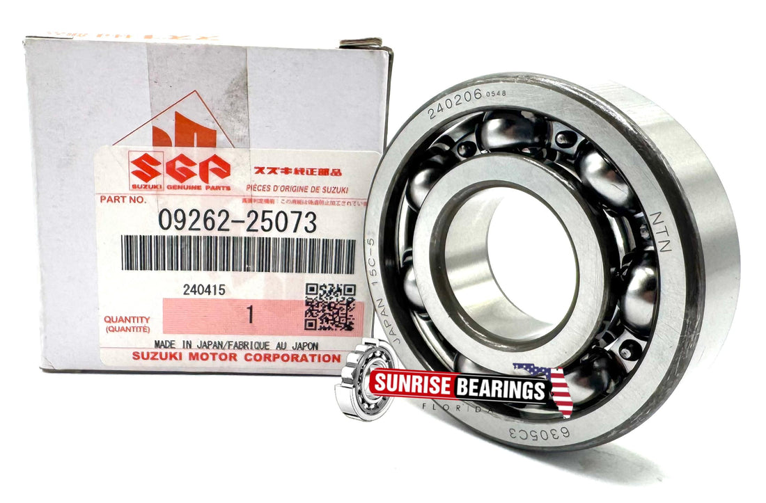 SUZUKI 09262-25073 Ball Bearing, Center Shaft Rh 08113-63050 25x62x17 mm