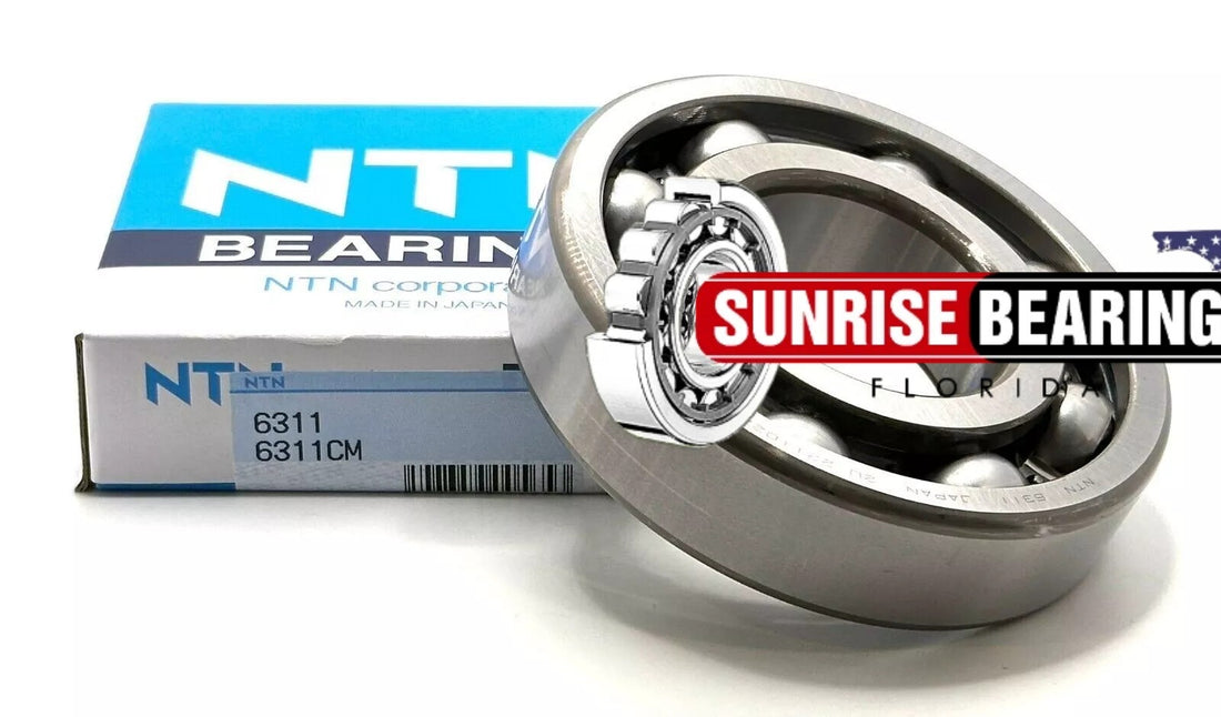 NTN  Japan 6311 Cm Deep Groove Ball Bearing, Open, No Seals 55X120X29 Mm