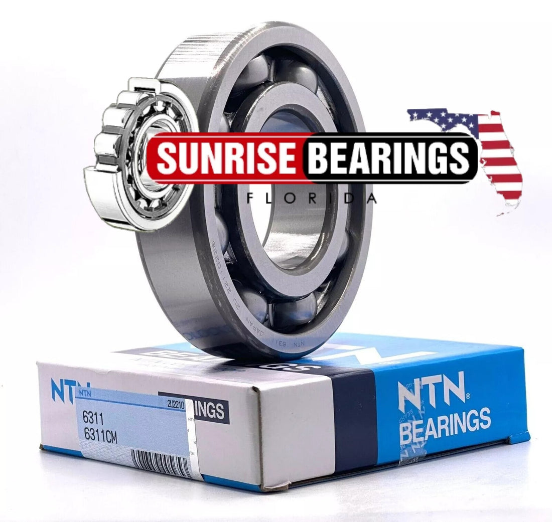 NTN  Japan 6311 Cm Deep Groove Ball Bearing, Open, No Seals 55X120X29 Mm