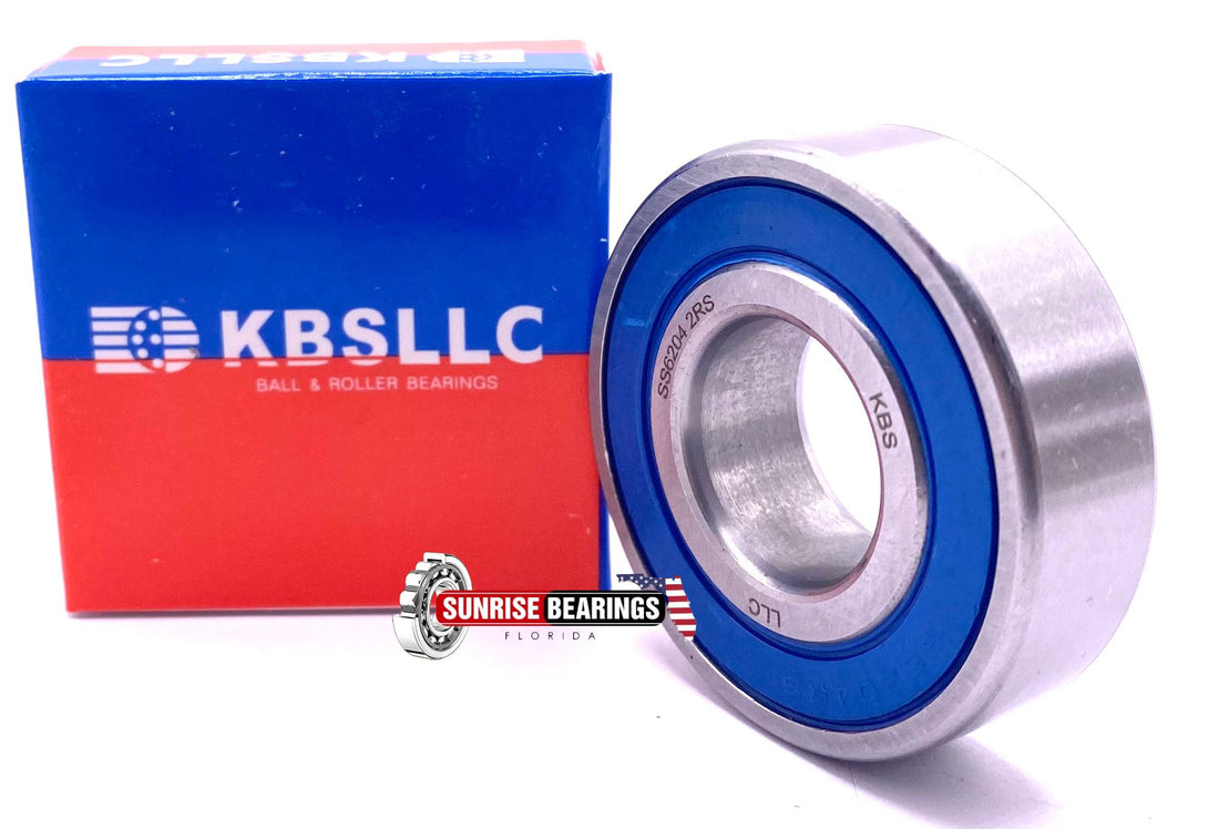 Kbs S6204 2Rs Stainless Steel Bearing, Rubber Sealed W6204 2Rs 20X47X14 mm