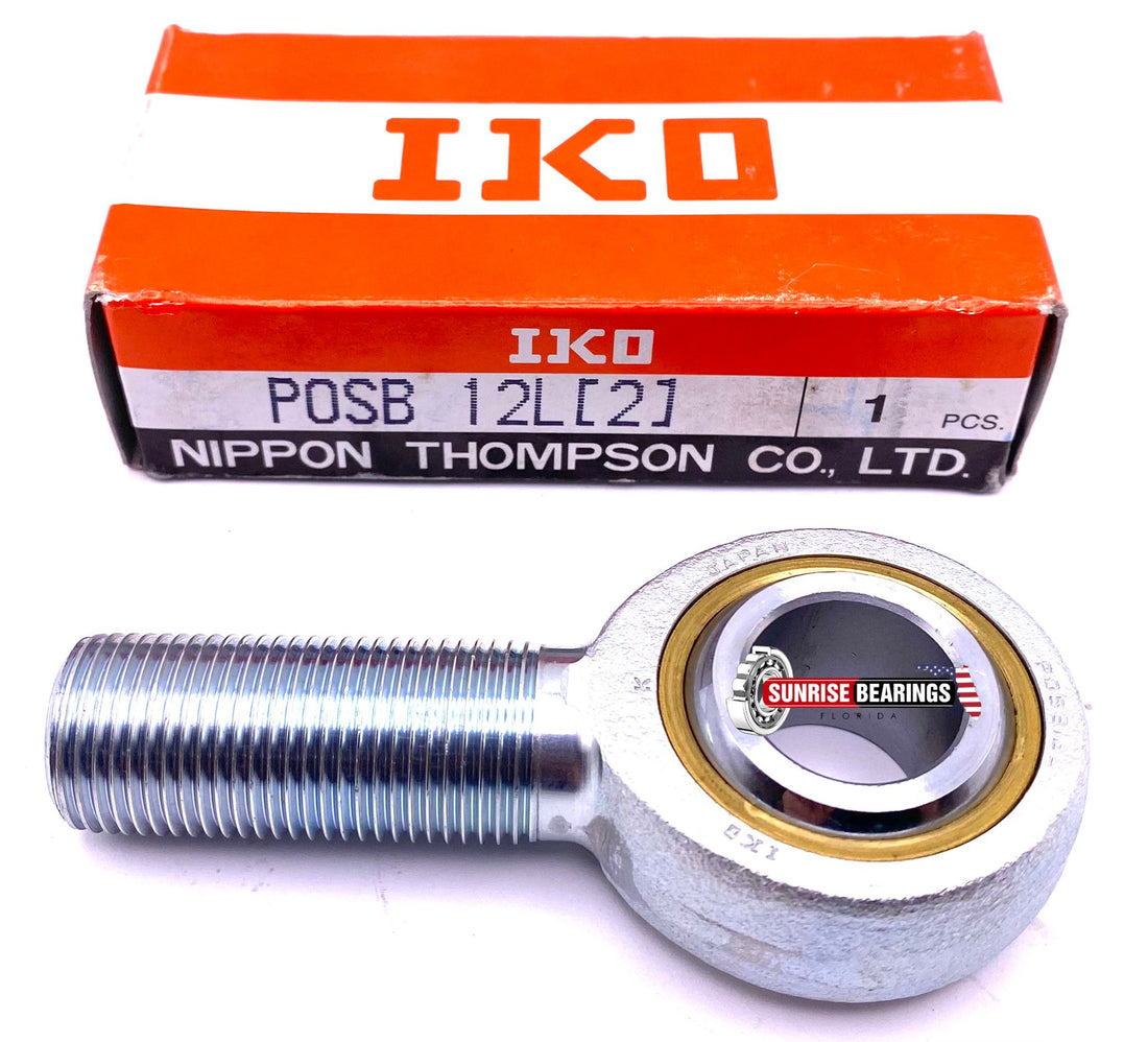 IKO JAPAN POSB12 L ROD END BEARING, LEFT HAND THREAD 19.05 x 44.45 x 22.23 mm