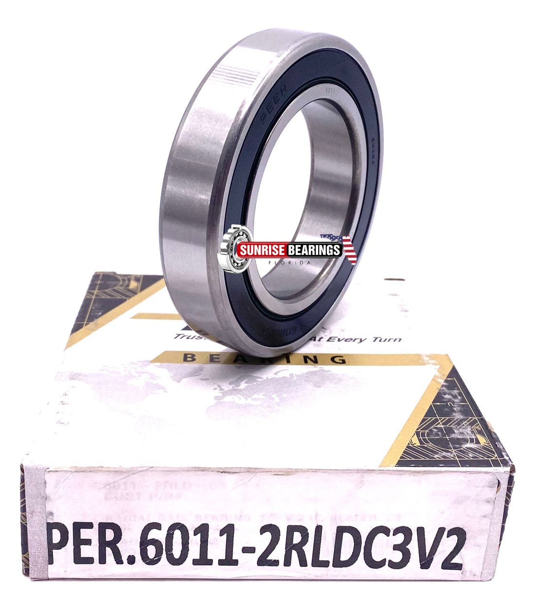 PEER 6011 2RS C3 DEEP GROOVE Ball BEARING, RUBBER SEALED 55x90x18 mm