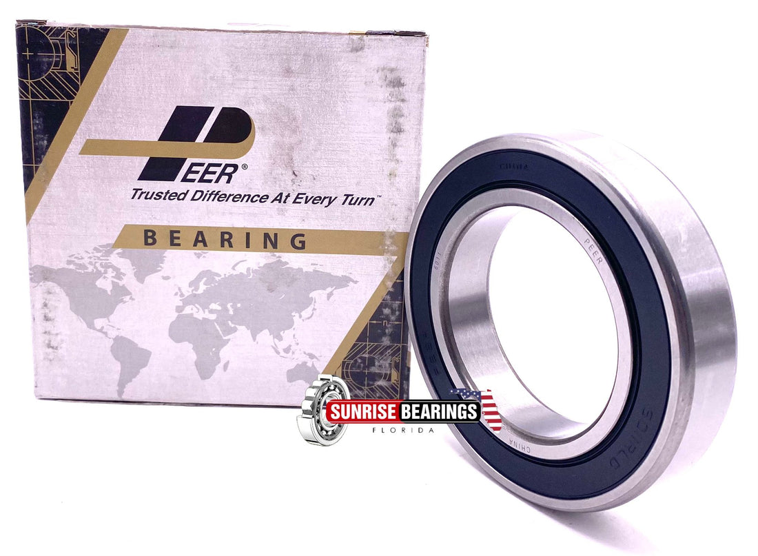 PEER 6011 2RS C3 DEEP GROOVE Ball BEARING, RUBBER SEALED 55x90x18 mm