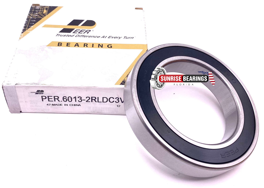 PEER 6013 2RS C3 DEEP GROOVE Ball  BEARING, RUBBER SEALED 65x100x18 mm