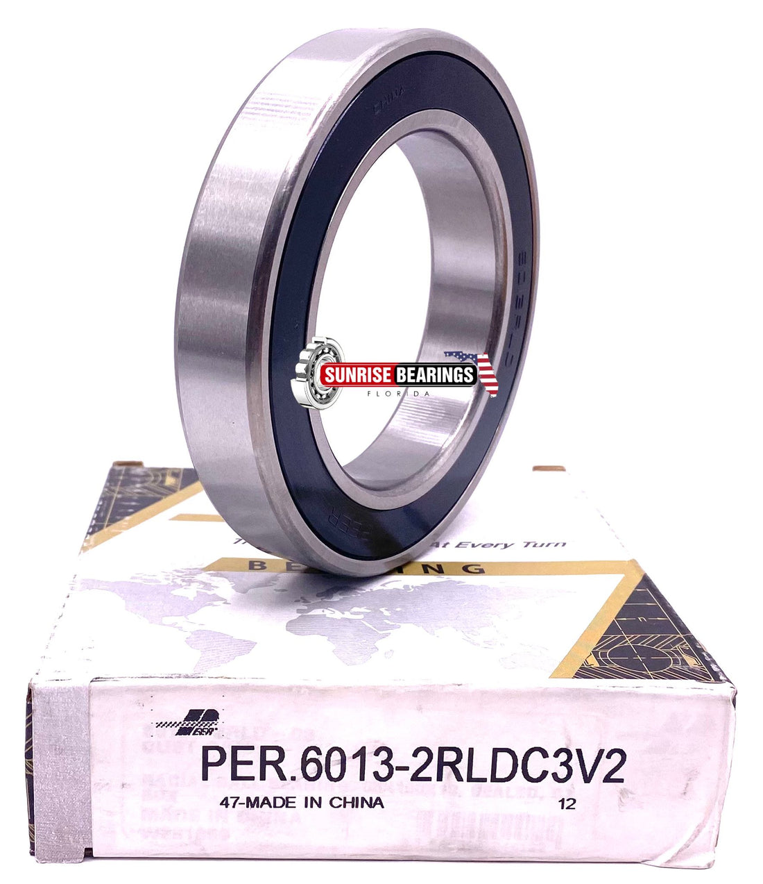 PEER 6013 2RS C3 DEEP GROOVE Ball  BEARING, RUBBER SEALED 65x100x18 mm