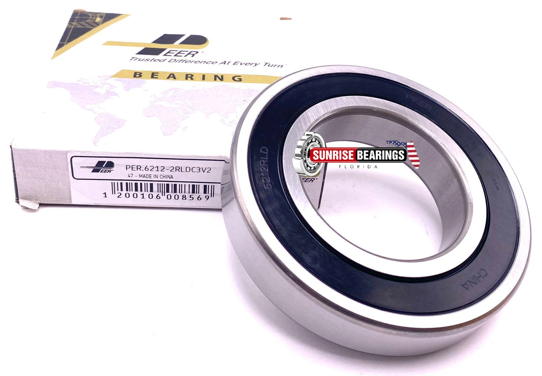 PEER 6212 2RS C3 DEEP GROOVE Ball BEARING, Rubber Sealed 65x100x18 mm
