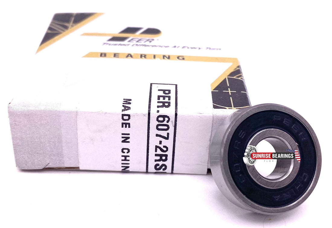 PEER 607 2RS C3 DEEP GROOVE Ball BEARING, Rubber Sealed 7x19x6 mm