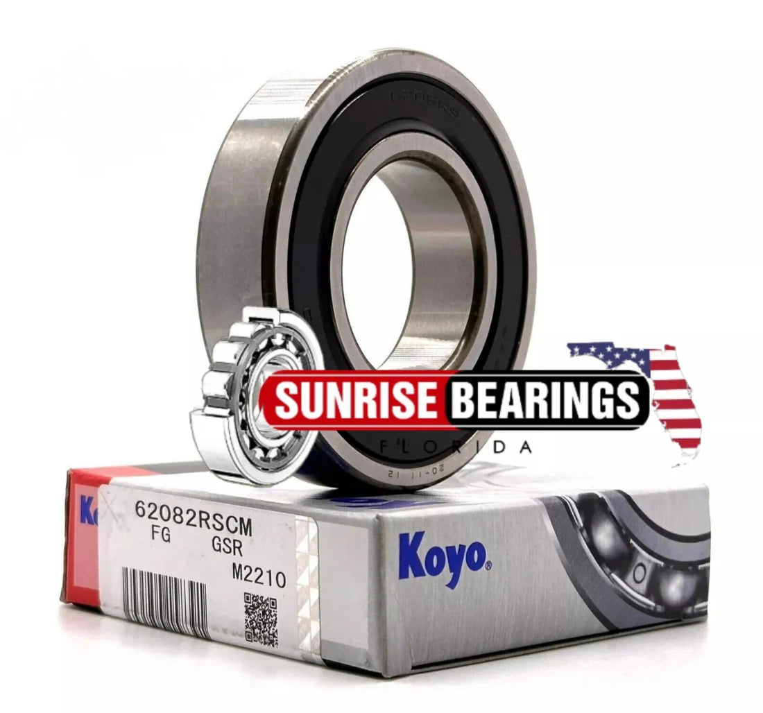KOYO Japan 6208 2RS C3 Deep Groove Ball Bearing, Rubber Sealed 40x80x18 mm
