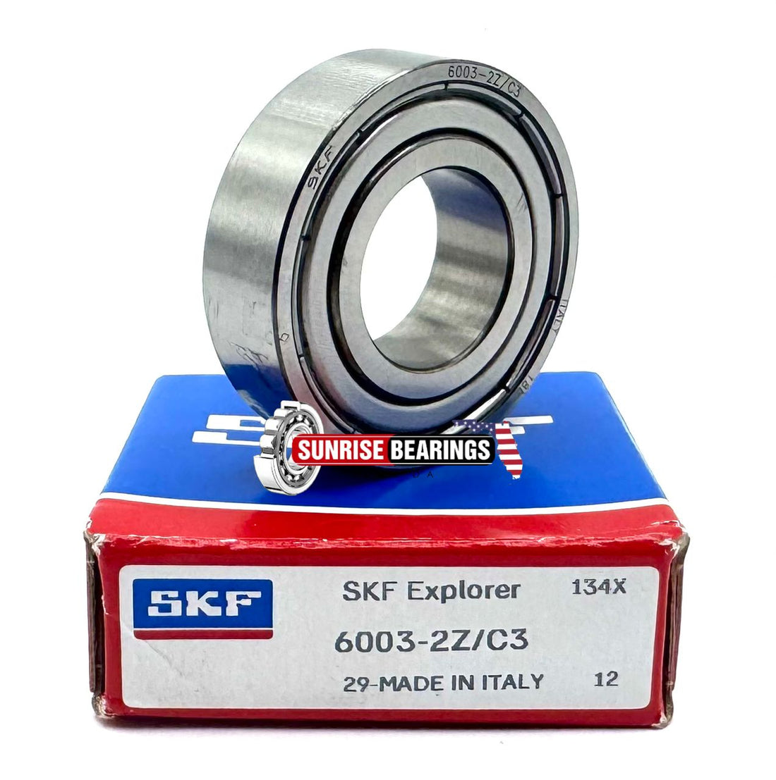 SKF  6003  ZZ C3 Deep Groove Ball Bearing, Metal Shielded 17x35x10 mm