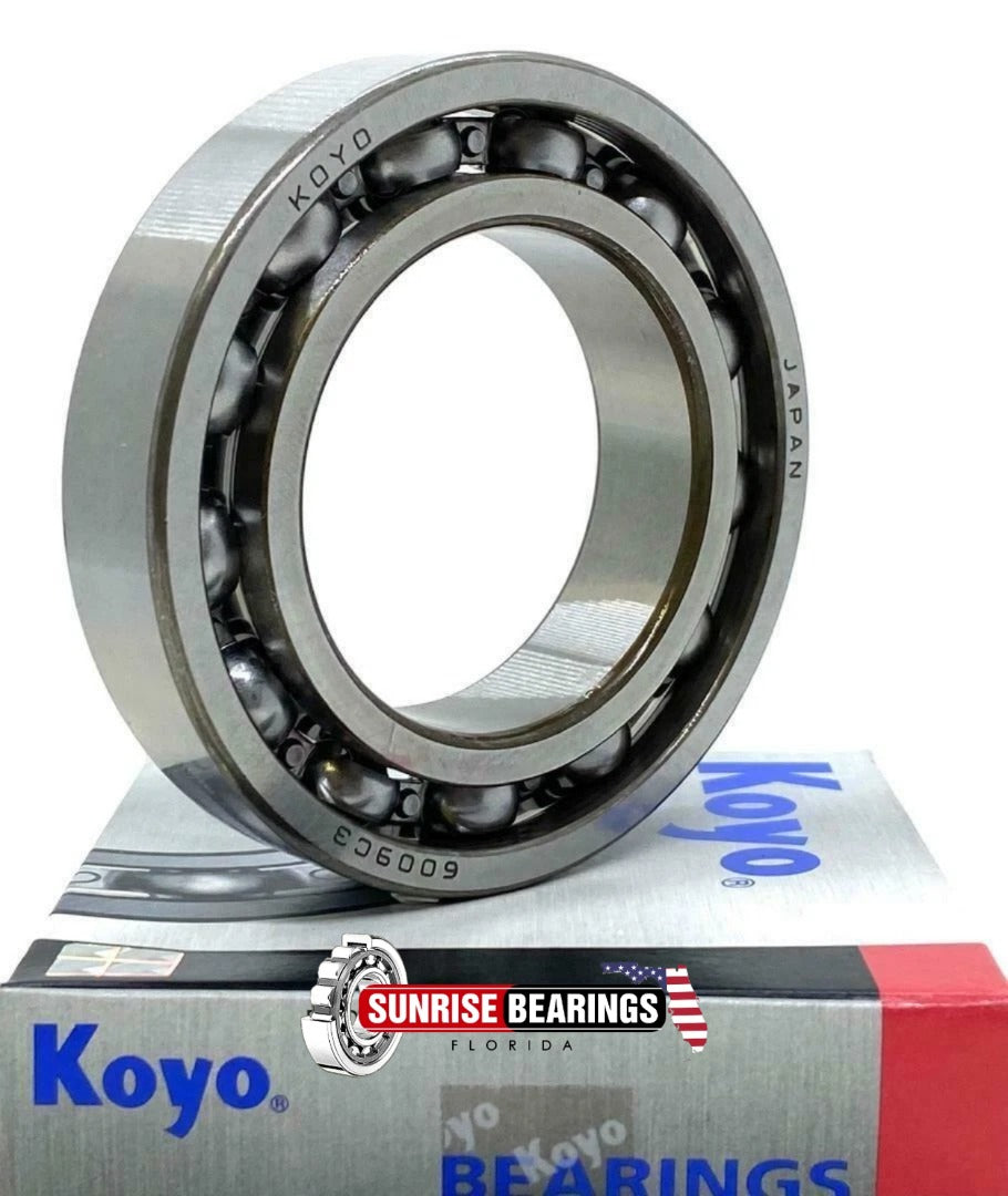 KOYO 6009 C3 Deep Groove Ball Bearing, Open Type No Seals 45x75x16 mm