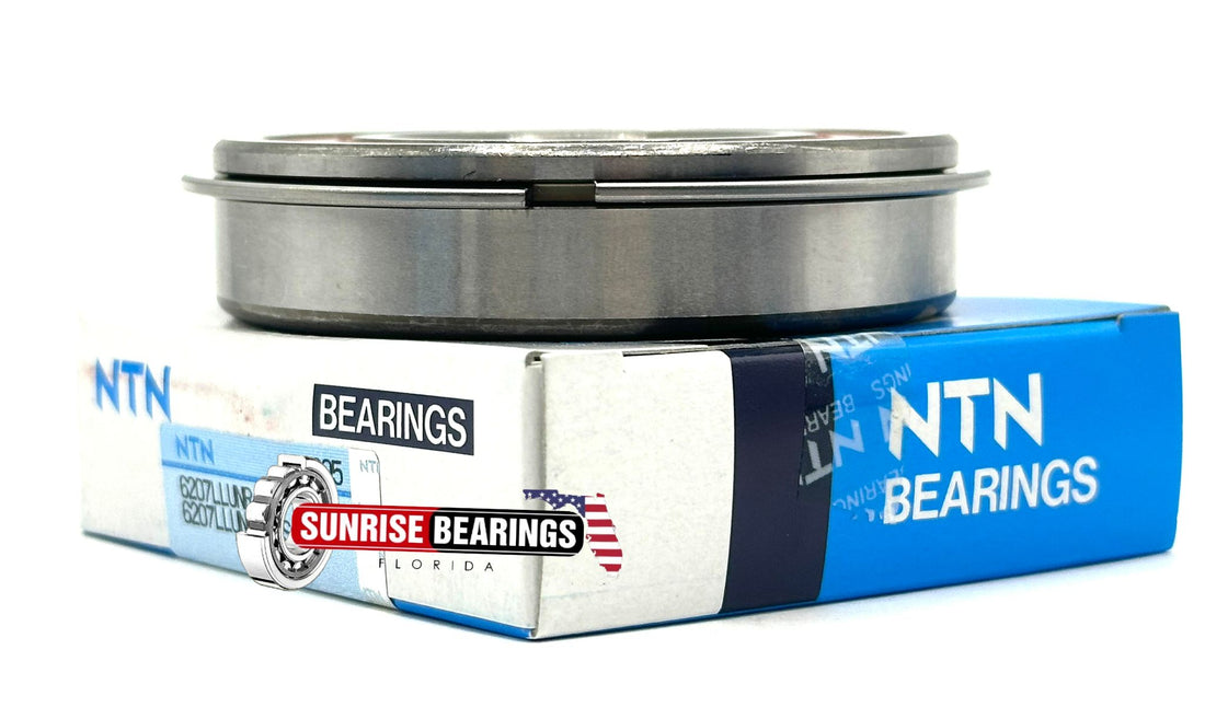 NTN JAPAN 6207 LLU NR BALL BEARING, RUBBER SEALED + SNAP RING 35x72x17 mm