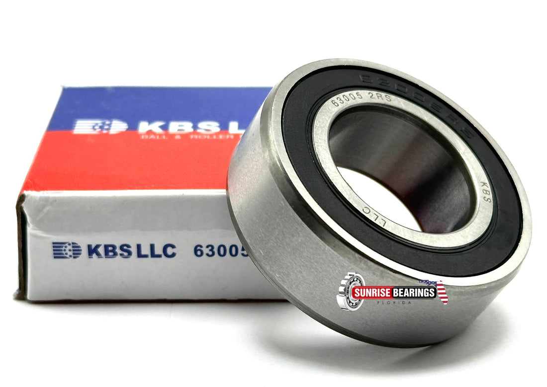 KBS 63005 2RS DEEP GROOVE BALL BEARING, RUBBER SEALED 25x47x16 mm