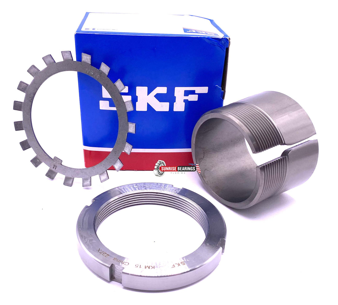 SKF HE 315 Adapter Sleeve For Bearing 2-1/2" Shaft Size, Used With 1200K, 1300K, 2200K and 6300K Series Ball Bearings, 20300K, 21300K and 22200K HE315 63.5x75x55 mm