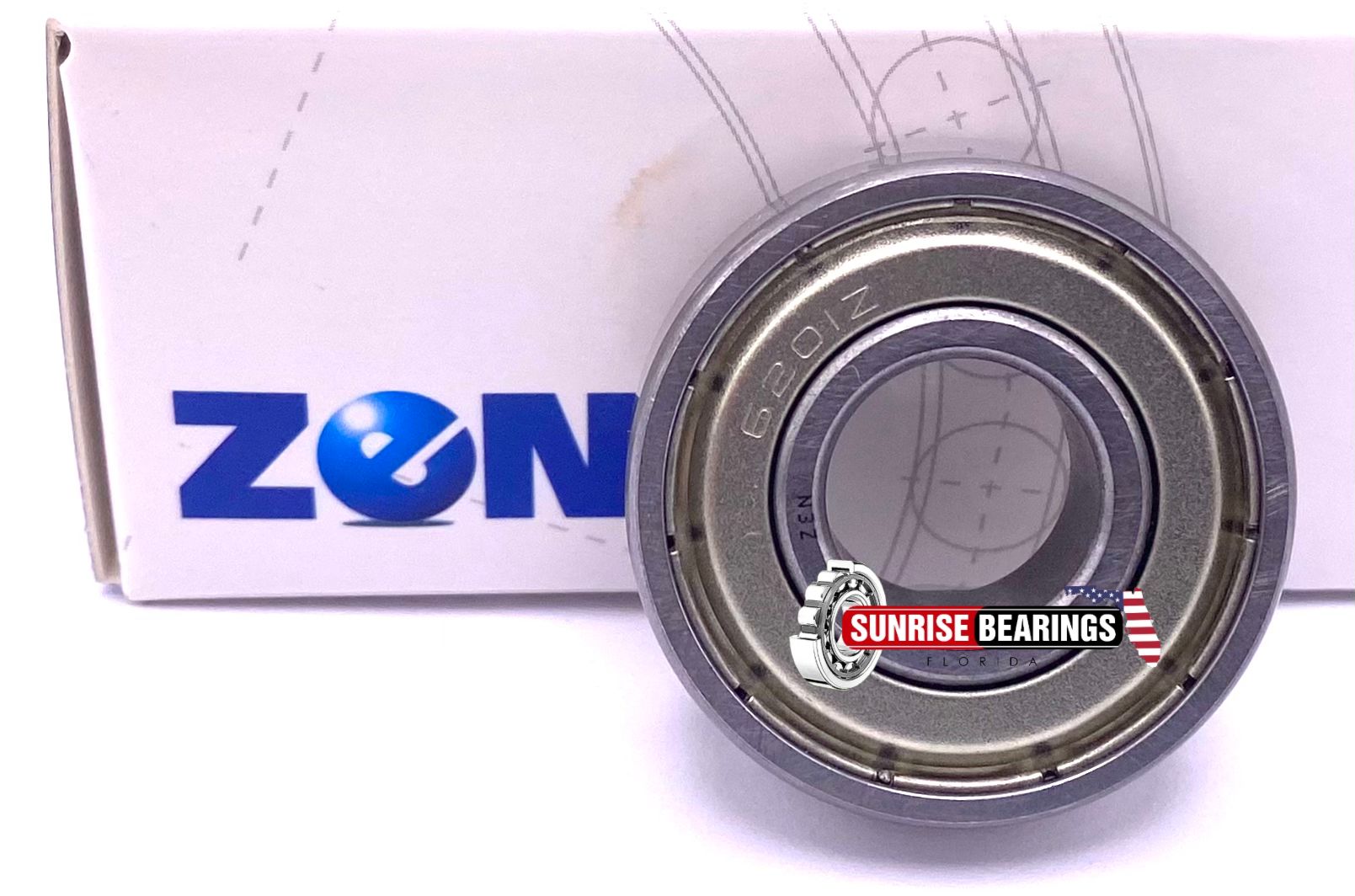 ZEN 6201-13 ZZ Ball Bearing Metal Shielded, SPECIAL BORE 13 mm