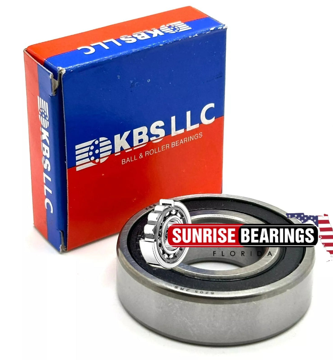 KBS 6205 2RS Deep Groove Ball Bearing, Rubber Sealed 6205DDU LLU 25x52x15 mm