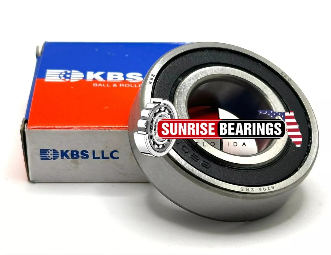 KBS 6205 2RS Deep Groove Ball Bearing, Rubber Sealed 6205DDU LLU 25x52x15 mm